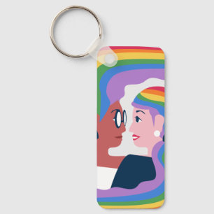 Love is Love Pride Valentine's Day Keychain