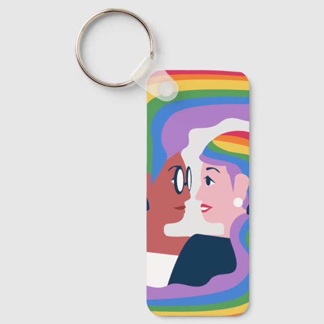 Love is Love Pride Valentine's Day Keychain (Front)