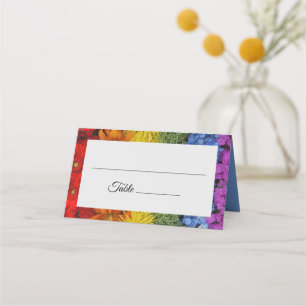 Love Is Love Pride Wedding Folded Place Card