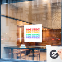 Love is Love Rainbow Colours Gay LGBT Pride