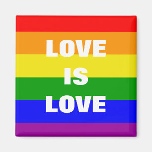 love is love Rainbow flag Magnet