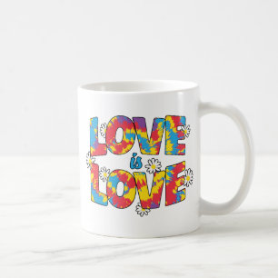 Love Is Love - Rainbow Floral LGBTQ Pride Coffee Mug
