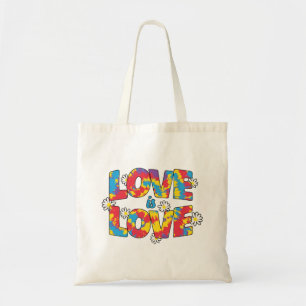 Love Is Love - Rainbow Floral LGBTQ Pride Tote Bag