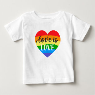 Love is Love Rainbow Heart Baby T-Shirt