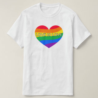 Love Is Love Rainbow Heart LGBTQ+ Pride T-Shirt