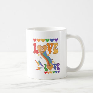Love Is Love – Rainbow Hearts LGBTQ Pride Design Coffee Mug
