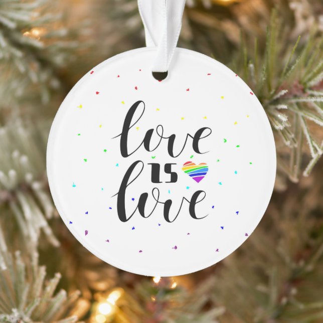 Love is Love | Rainbow Hearts Ornament (Tree)