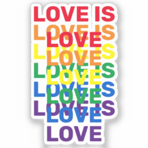Love is love rainbow modern typography pattern