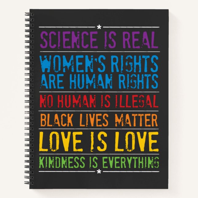 Love is Love Rainbow Pride Notebook (Front)