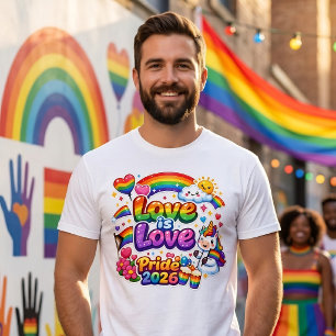 Love Is Love Rainbow Pride  T-Shirt