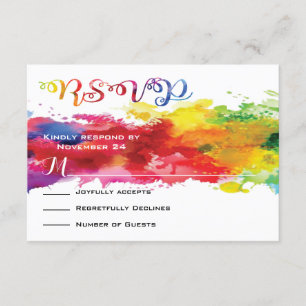 Love is Love Rainbow Splatter RSVP