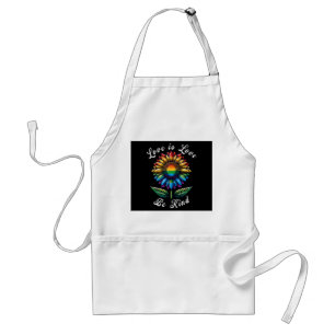 Love Is Love Rainbow Sunflower LGBT+ Gay Lesbian P Standard Apron