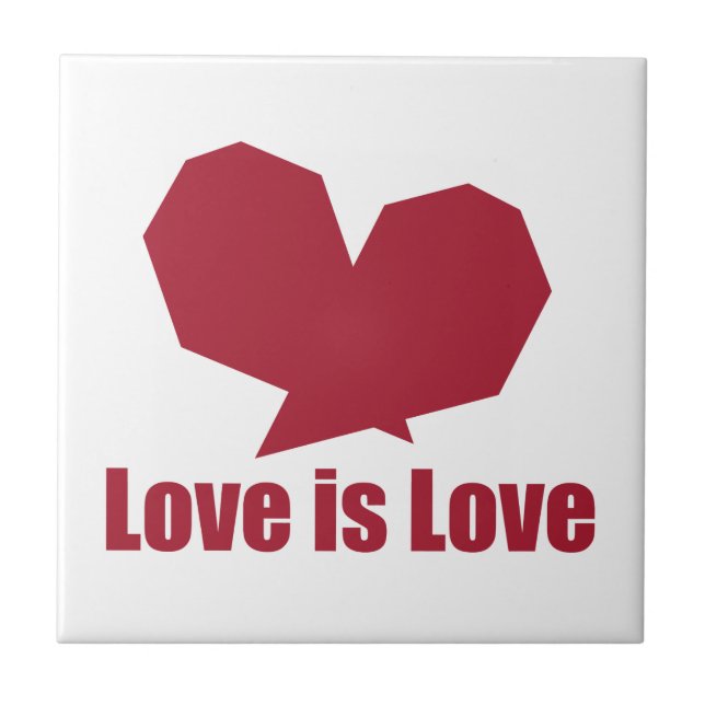 Love is love red heart tile (Front)