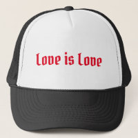 Love is love red Old English typography modern