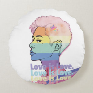 Love is Love Round Pillow