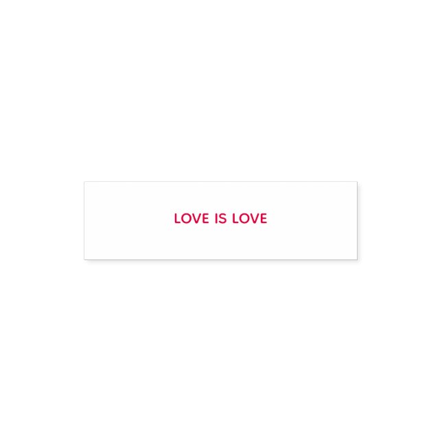 LOVE IS LOVE rubber stamp with red ink (Design)