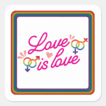 "Love is Love" Square Sticker