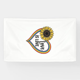 Love Is Love Sunflower Heart Vintage Vector Shirt_ Banner