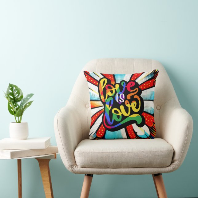 Love is Love Throw Pillow (Chair)