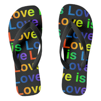 Love is Love tongs flops (noir)
