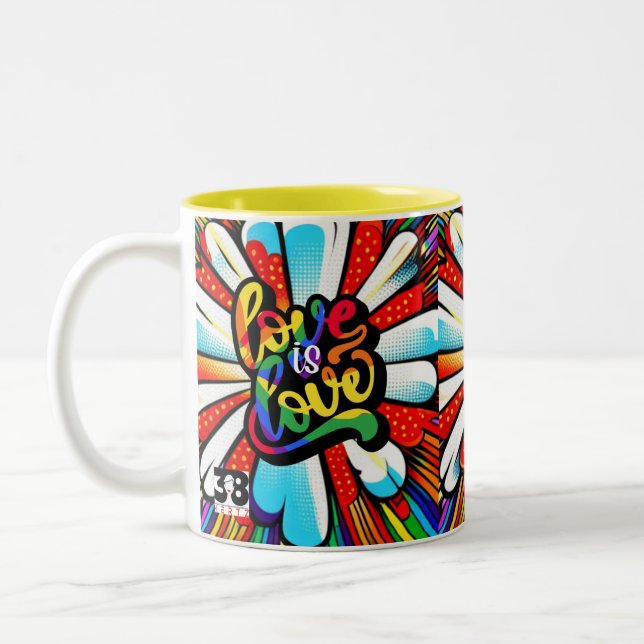 Love is Love Two-Tone Coffee Mug (Left)