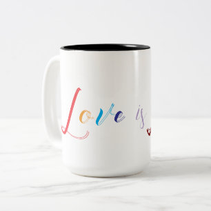 Love is Love Two-Tone Coffee Mug