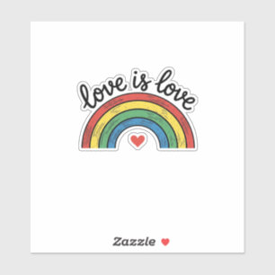 Love Is Love Vintage Rainbow Heart Shirt Design_1