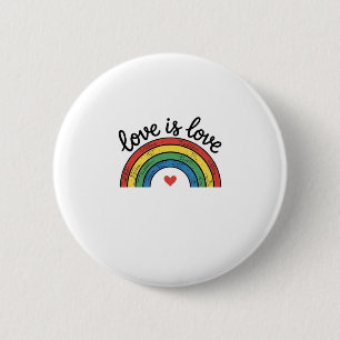 Love Is Love Vintage Rainbow Heart Shirt Design_1 2 Inch Round Button