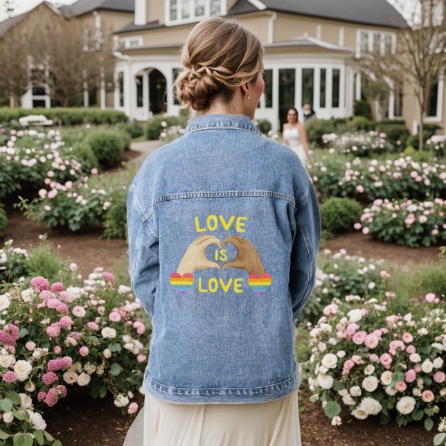 Love is Love Women's Denim Jacket (Mariage Retour)