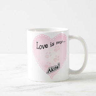 Love is My Akita Coffee Mug