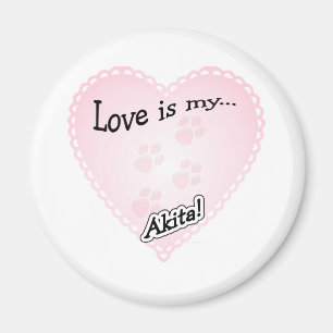 Love is My Akita - Magnet