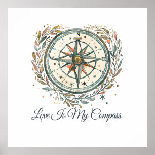 Love Is My Compass – LGBTQ Camping Pride Design Poster