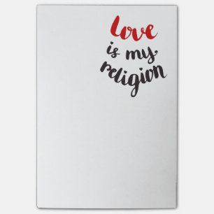 Love Is My Religion Post-it Notes