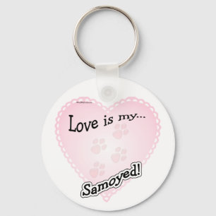 Love is my Samoyed Keychain