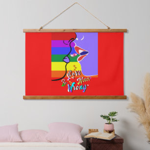 Love Is Never Wrong pride Hanging Tapestry