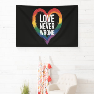 Love is never wrong Pride Month LGBT Banner