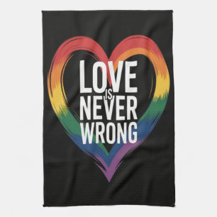 Love is never wrong Pride Month LGBT Kitchen Towel