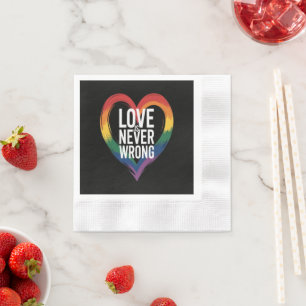 Love is never wrong Pride Month LGBT Napkin