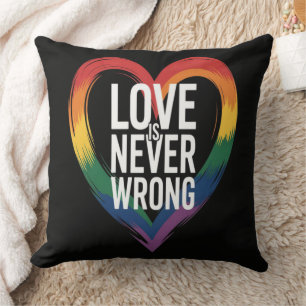 Love is never wrong Pride Month LGBT Throw Pillow