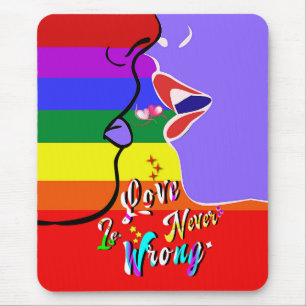 Love Is Never Wrong pride Mouse Pad