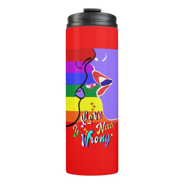 Love Is Never Wrong pride Thermal Tumbler (Front)