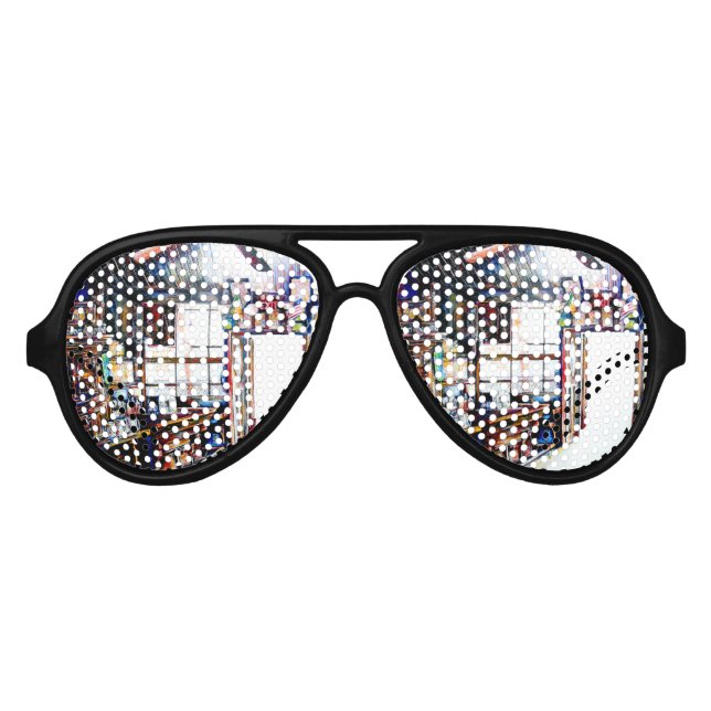 Love is Not a Wall, It's a Bridge Aviator Sunglasses (Front)