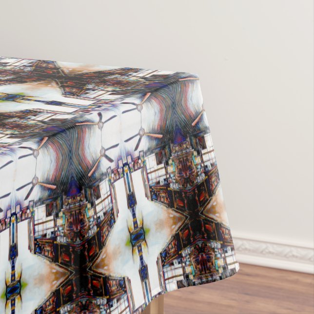 Love is Not a Wall, It's a Bridge Tablecloth (In Situ)