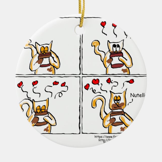 Love is Nutella Ceramic Ornament (Front)