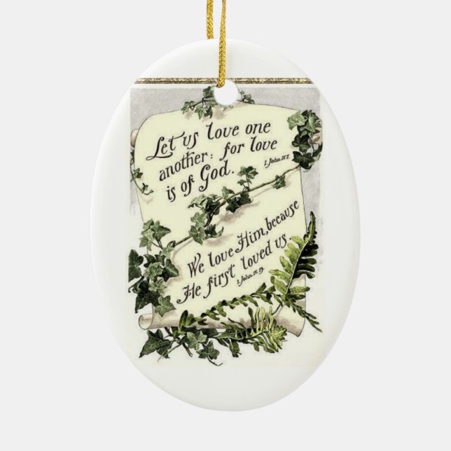 Love Is Of God Ceramic Ornament (Back)