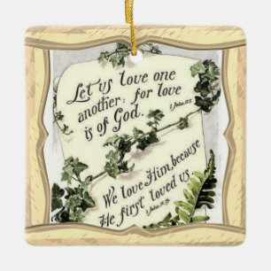 Love Is Of God Ceramic Ornament