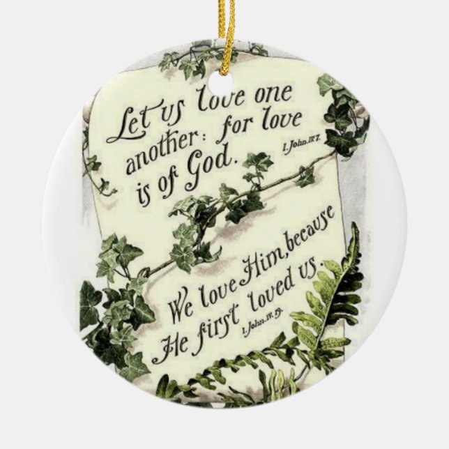 Love Is Of God Ceramic Ornament (Front)