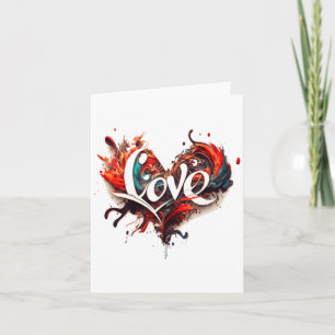 Love Is On Valentines Day  Card