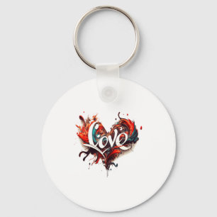 Love Is On Valentines Day  Keychain