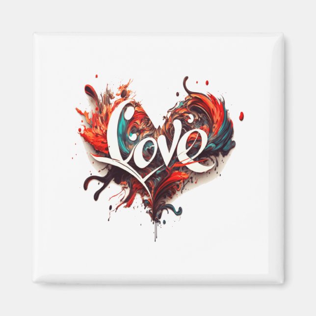 Love Is On Valentines Day  Magnet (Front)